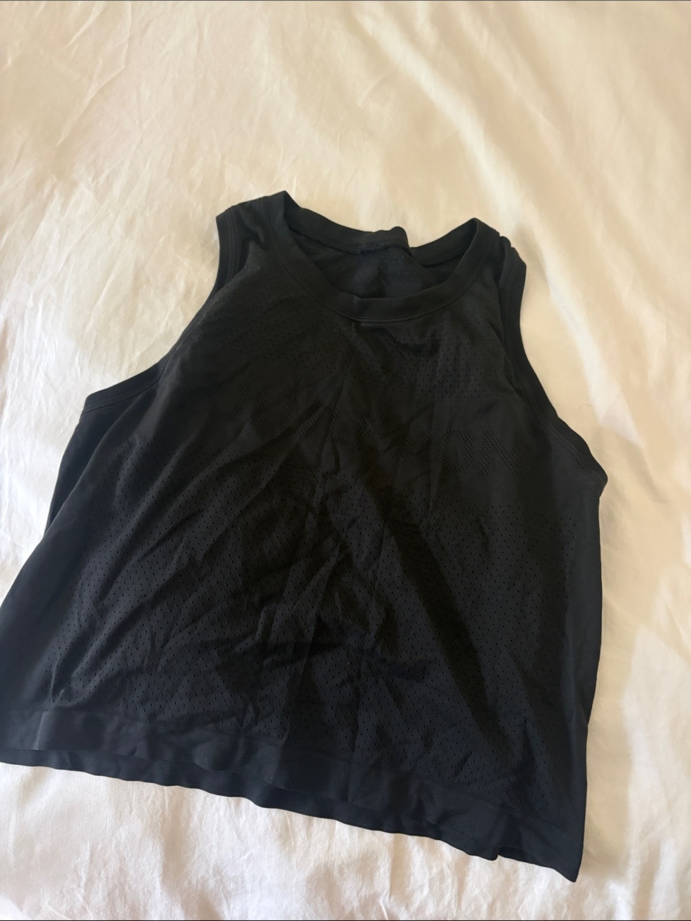 Black lululemon Mesh Athletic Tank Top — Lightweight Performance